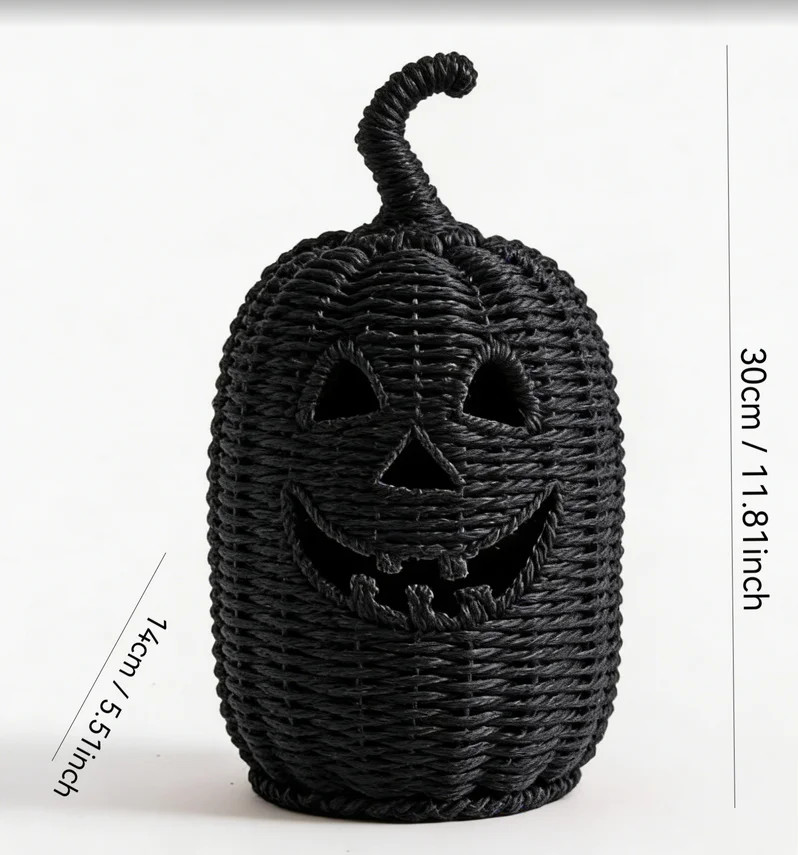 THOPBPRK 2026 Black Halloween Pumpkin, Halloween Seaweed and Pumpkin Decorations Fall Table Cente... | Walmart (US)