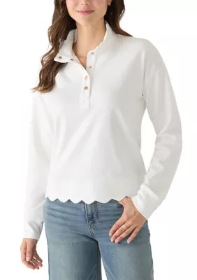 Petite Scallop Hem Sweatshirt | Belk