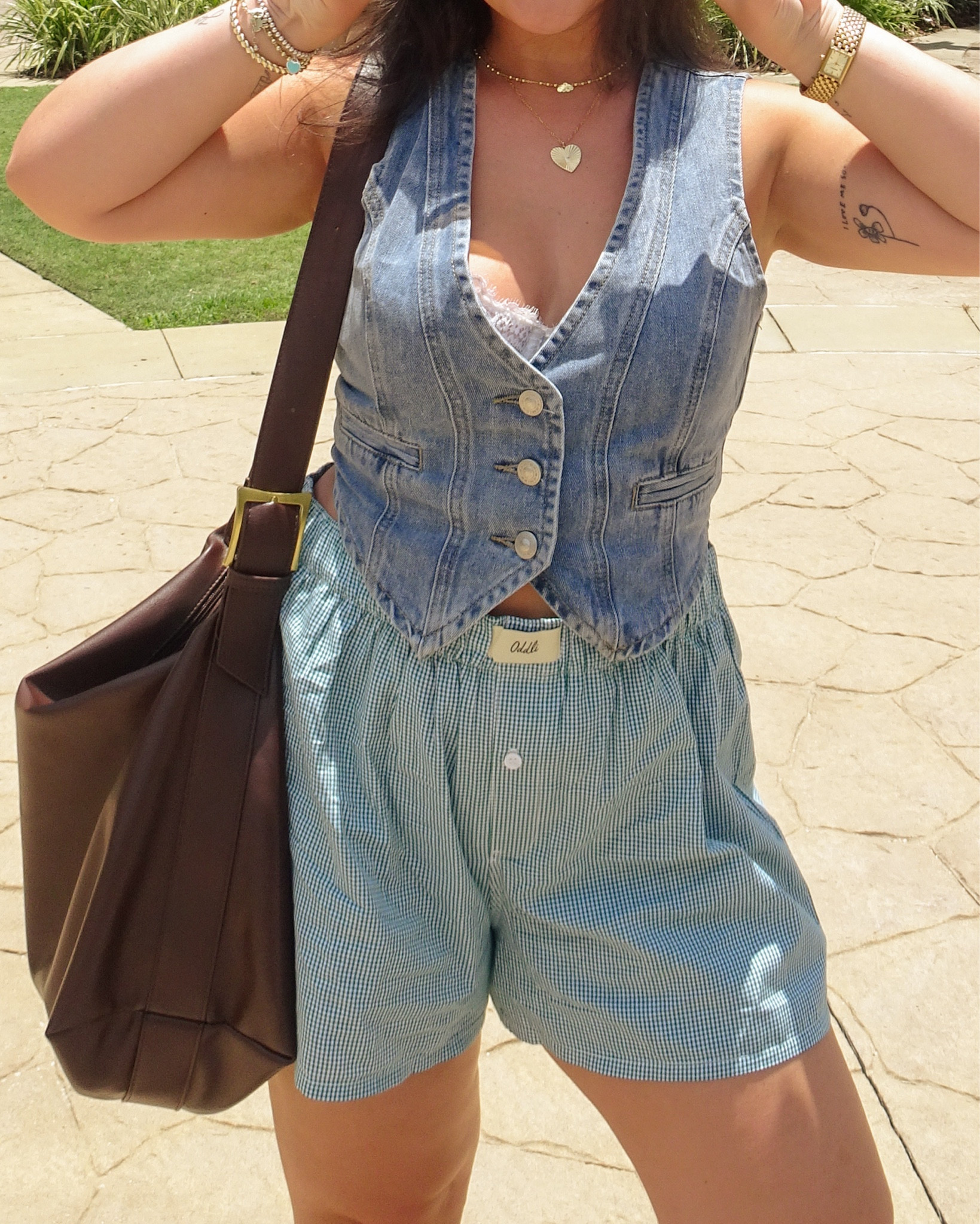 Shorts are Oddli but linking similar 💚 wearing a US 6 in the top! Use code JESS20 for $$ off Princess Polly  // summer outfit, boxer short, summer fashion trends, casual summer outfits

#LTKFindsUnder100 #LTKMidsize