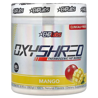 EHPlabs, OxyShred, Thermogenic Fat Burner, Mango, 9.95 oz (282 g) | iHerb