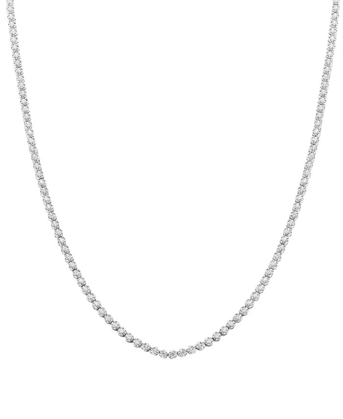 Diamond 20" Tennis Necklace (5 ct. t.w.) in 10k White Gold | Macys (US)