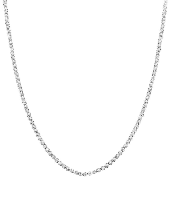 Diamond 20" Tennis Necklace (5 ct. t.w.) in 10k White Gold | Macys (US)