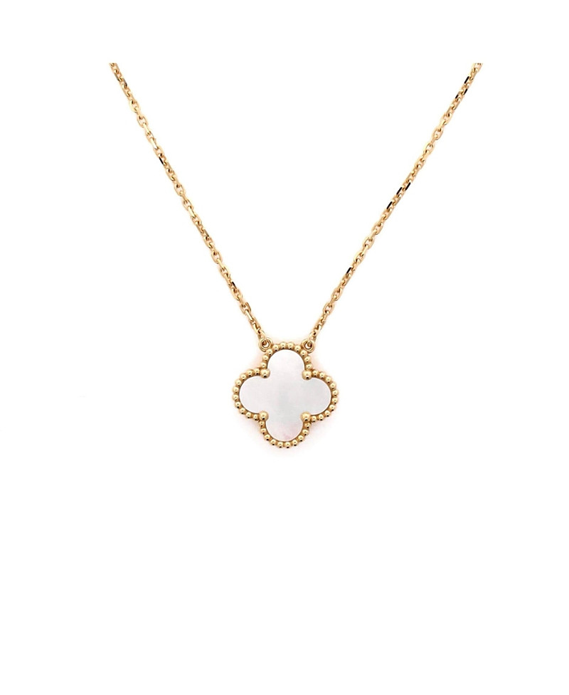 Pre-Owned Van Cleef & Arpels Vintage Alhambra Pendant Necklace 18K Gold and Mother of Pearl, 14.5 - 16.25 | Bloomingdale's (US)