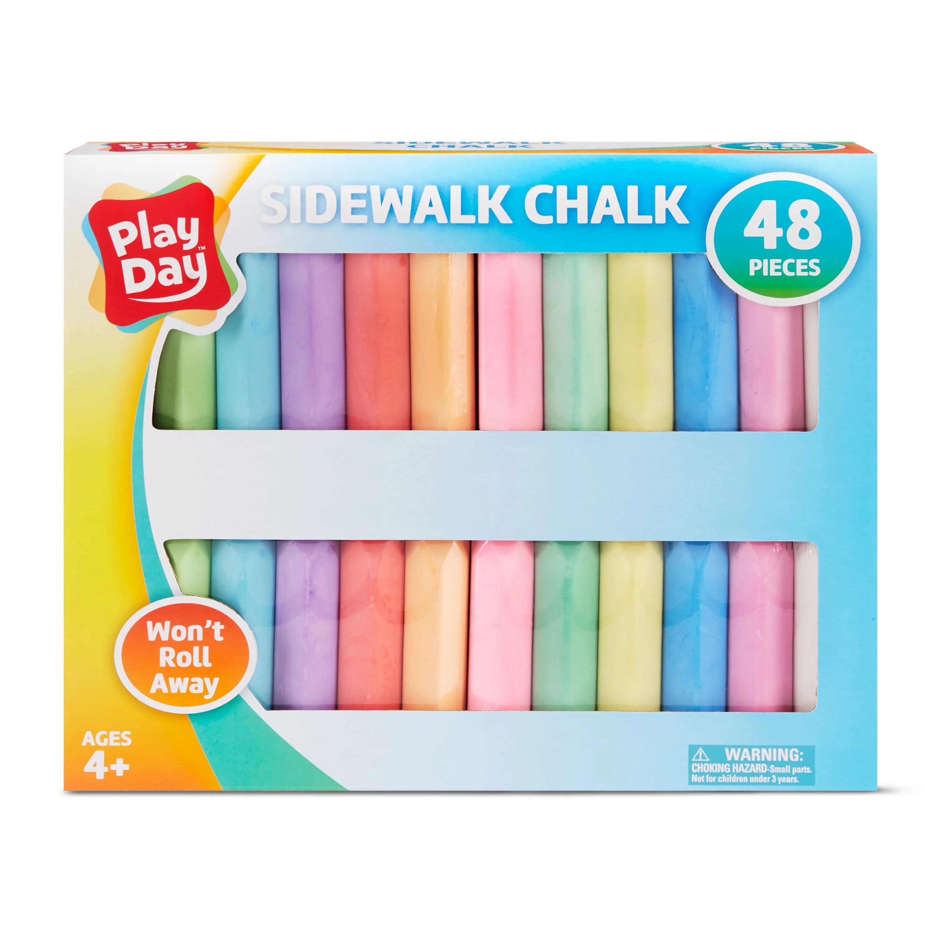 Play Day Sidewalk Chalk, 48 Piece | Walmart (US)