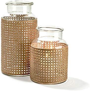 Amazon.com: Two's Company Set of 2 Cane Webbing Jars : Home & Kitchen | Amazon (US)