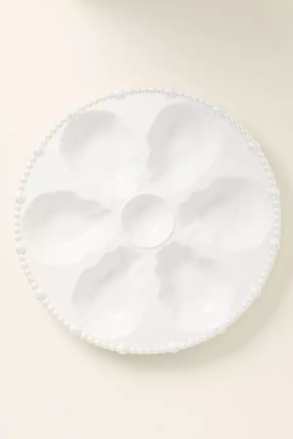 Perla Stoneware Oyster Plate | Anthropologie (US)
