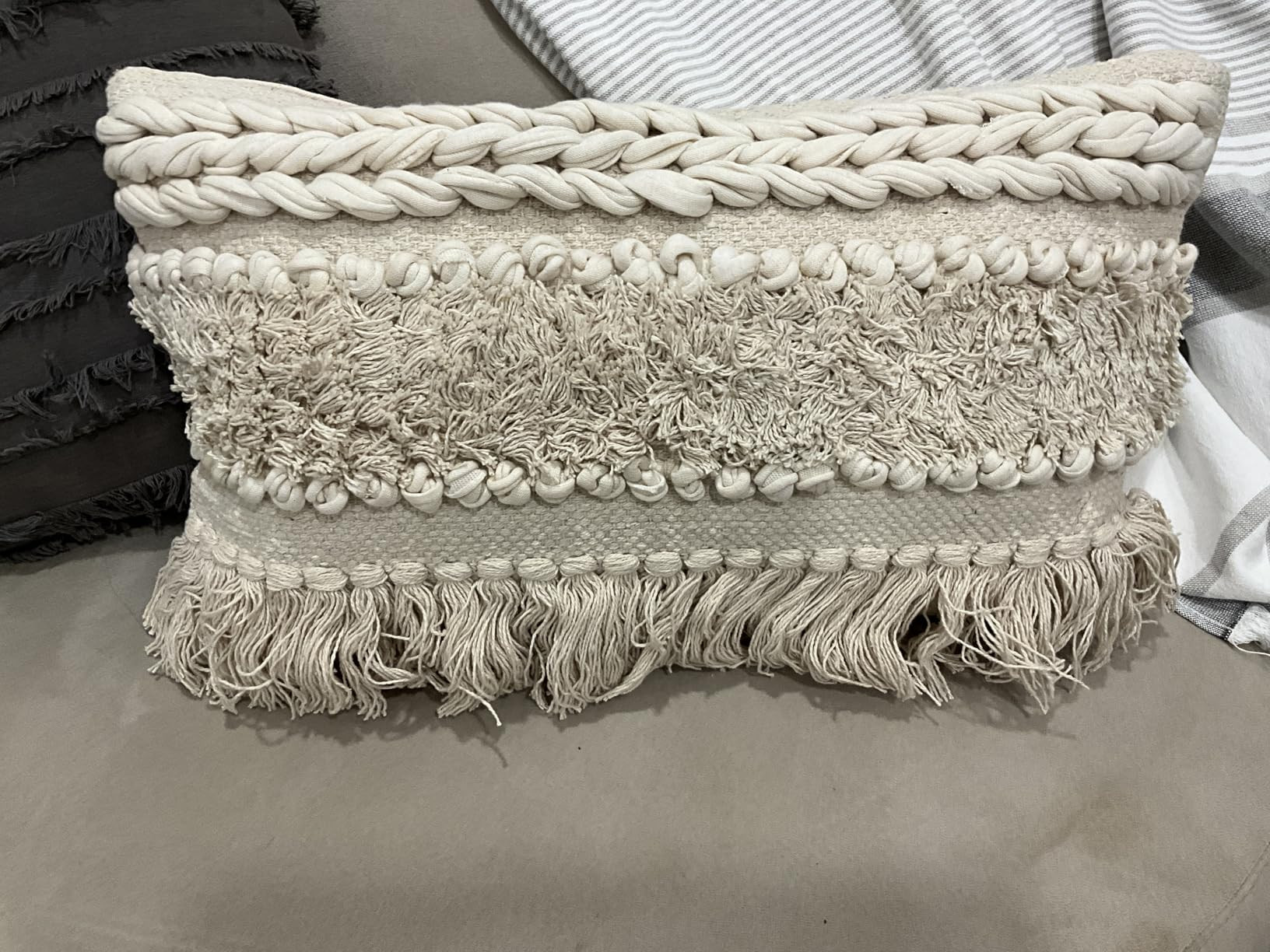 REDEARTH Handmade Boho Throw Pillow Covers, 18"x18"
        Bohemian Chic Farmhouse Style, Accent... | Amazon (US)