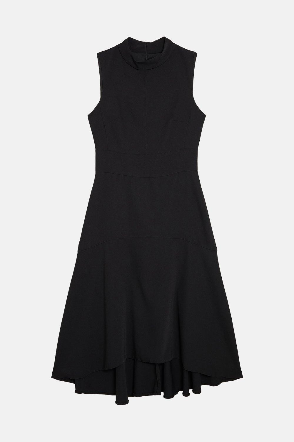 Soft Tailored High Low Midi Dress | Karen Millen US
