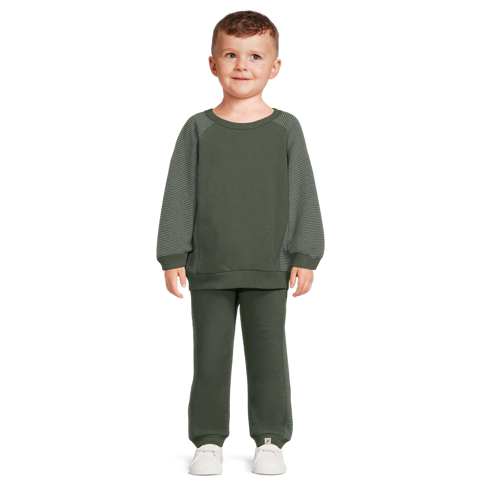 easy peasy Baby and Toddler Boy Sweatshirt and Jogger Pants Outfit Set, 2-Piece, Sizes 12M-5T | Walmart (US)