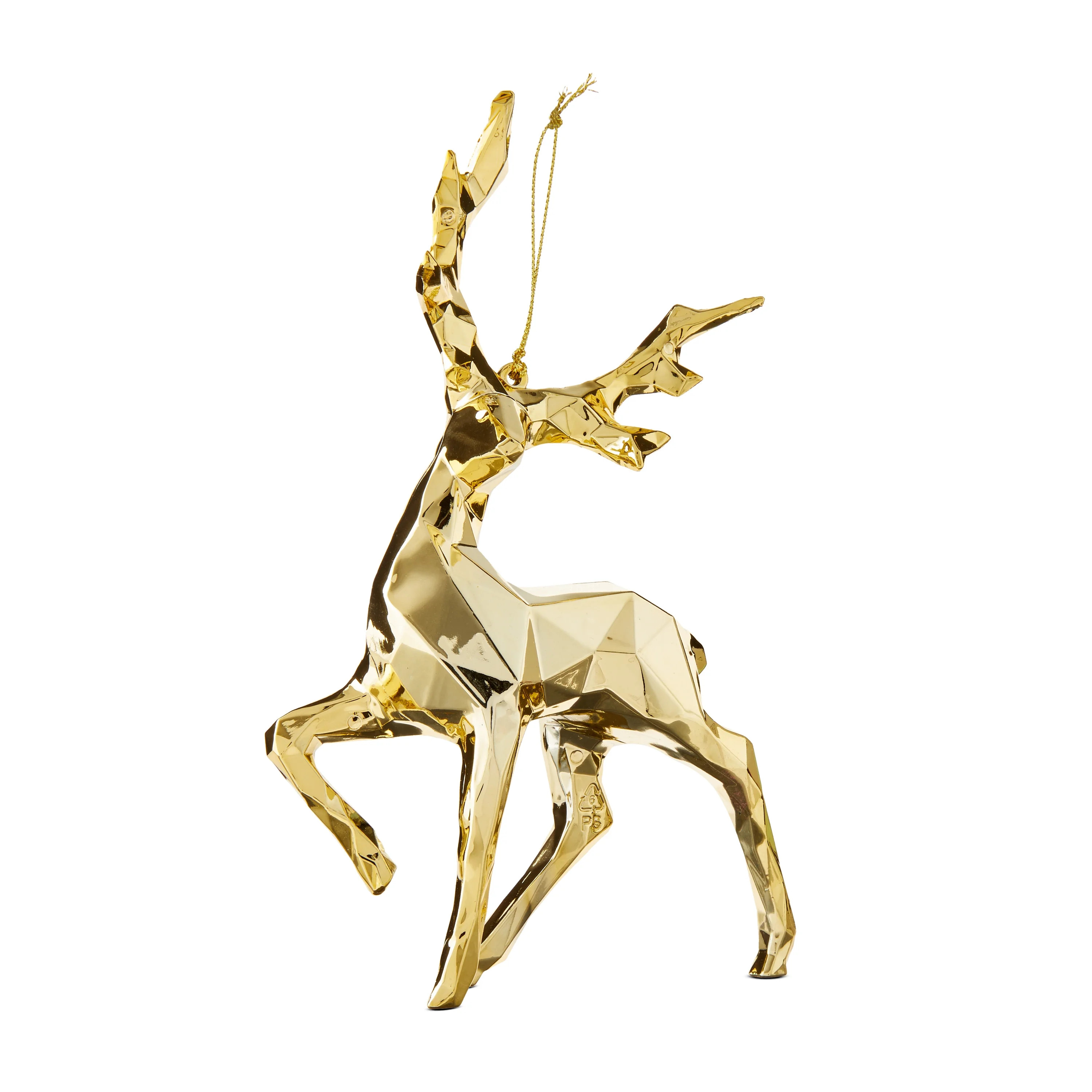 Gold Faceted Reindeer Ornament, 8 in, by Holiday Time | Walmart (US)