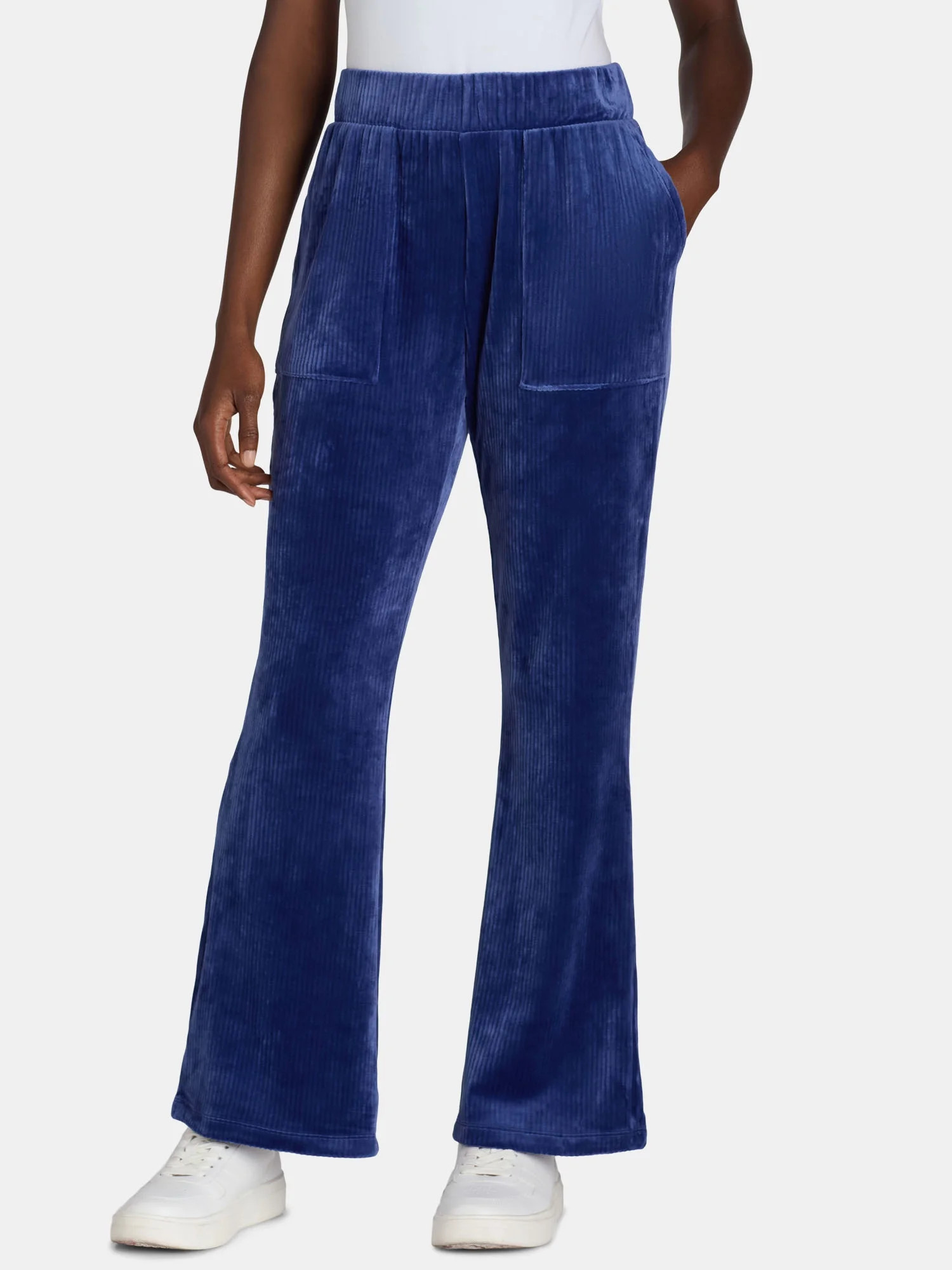 Time and Tru's Women’s Ribbed Velour Pants, 29” Inseam, Sizes S-XXXL | Walmart (US)