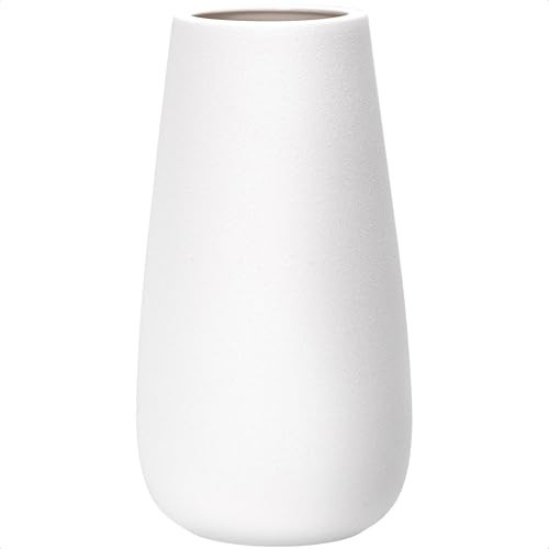 D'vine Dev 12 Inch Ivory Elegant Oval Ceramic Vase for Flowers, Home Décor Vase with Design Box, VS-LD-C-2 | Amazon (US)