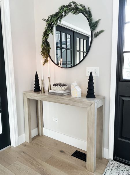 Christmas console table.