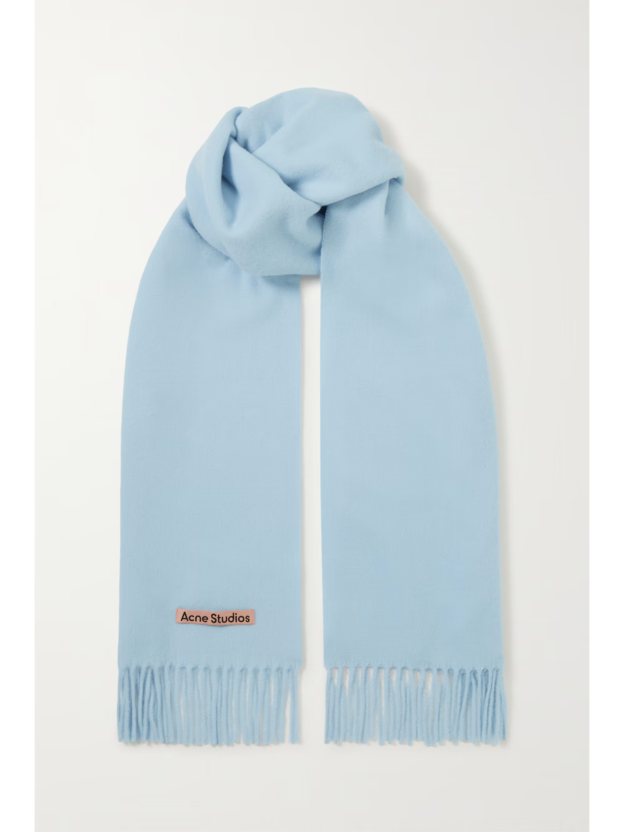 ACNE STUDIOSNarrow fringed wool scarf | NET-A-PORTER (US)