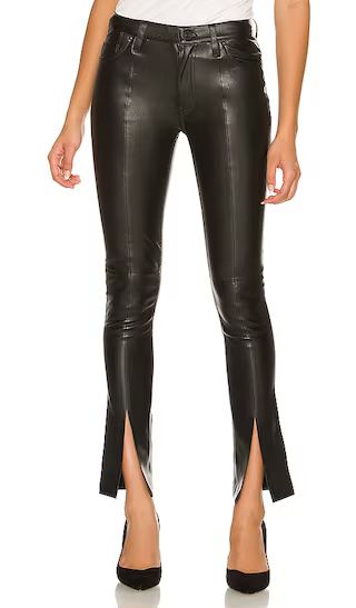 Barbara Faux Leather High Waist Straight Ankle in Black Beauty | Revolve Clothing (Global)