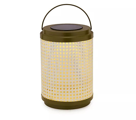 Garden Stories Studio 70 Metal Cylinder Outdoor Solar Lantern - QVC UK | QVC UK
