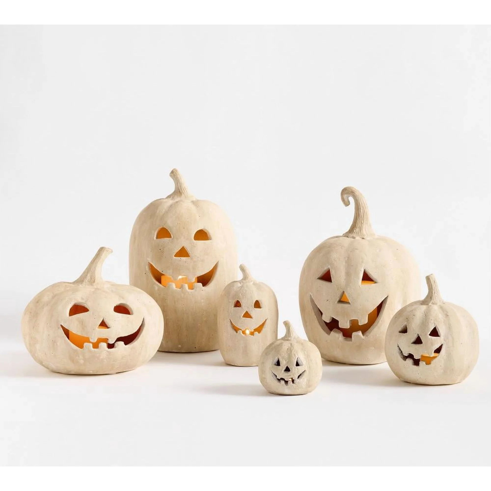 Pottery Barn Outdoor Pumpkins Terracotta Decor - Cute Handmade Jack O' Lantern Fall Halloween Por... | Walmart (US)