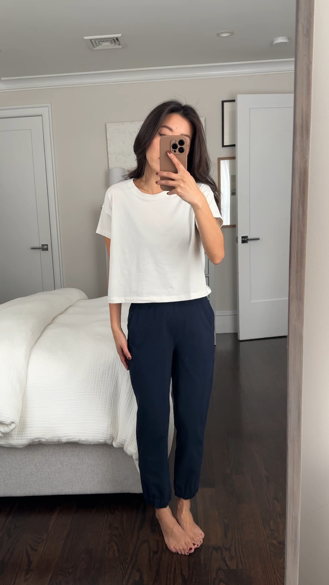 Perfect boxy cropped tee for throwing on over a sports tank/bra, also can wear casually with regular clothes 

• I’m in the 23” inseam, Adapted State High-Rise Cropped Jogger in true navy size 2. Petites can also do the 25” option for full length! 

• Cates T-shirt in bone size 2 

• Align Tank Top Light Support in true navy size 2 . light support for A/B cups 

I’m usually xxs / 00 in other brands and almost always wear a size 2 in lululemon 

Linked a few sale items + pieces under similar that I own and like as well from over the years

@lululemon #lululemoncreator #ad#LTKFitness 

#LTKActive #LTKPetite