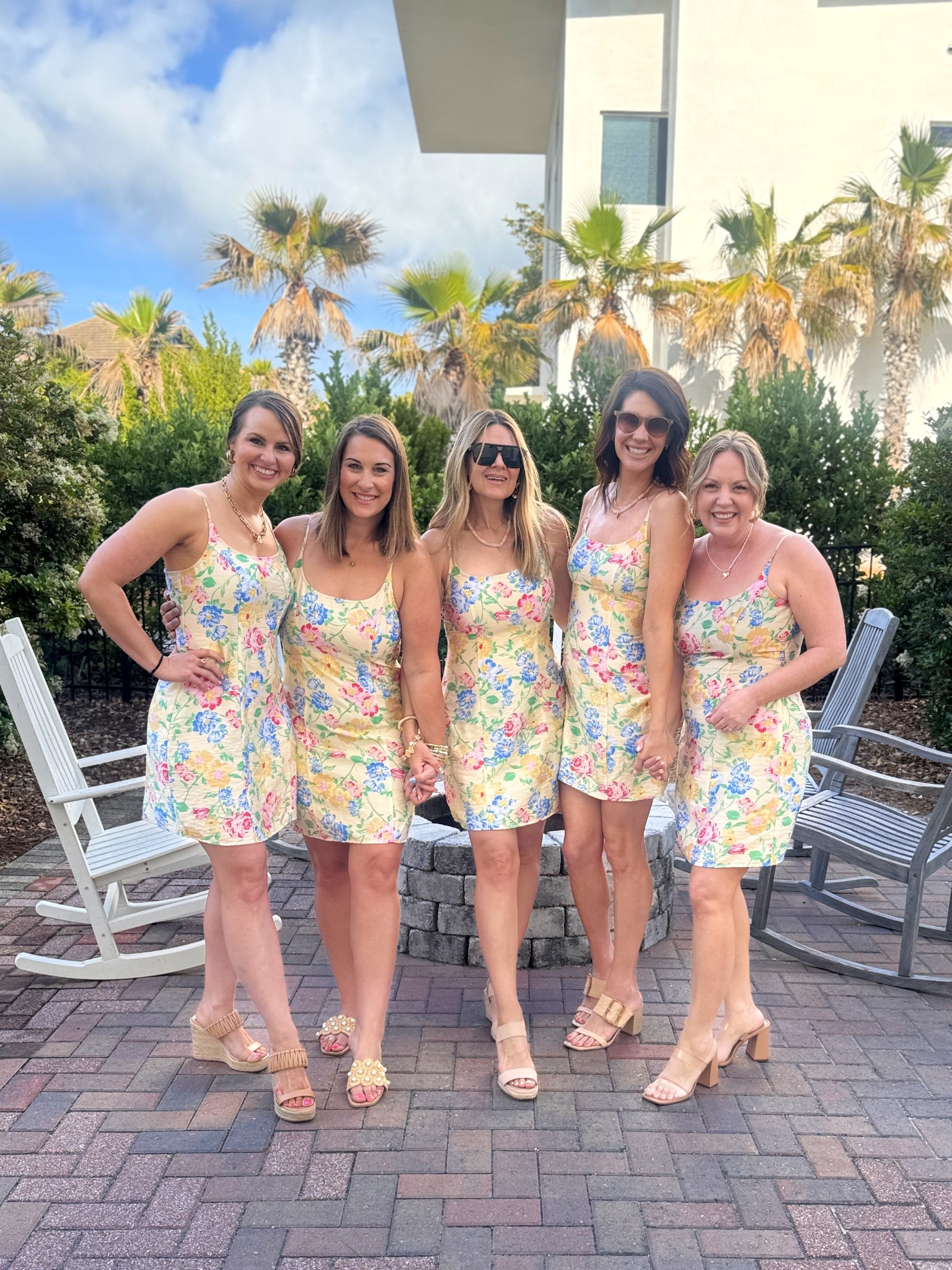 Target dress sale! This gorgeous yellow floral dress is definitely going fast. Comes in 4 colors and So darling! I’m normally a size 6 and went up to a size 8 in this as it’s fitted and doesn’t have any stretch. The cutest shape and fit. Linking our summer shoes, wedges and flats too! 

Seen here with @targetandtopknots, @eringladding, @samantha_spiro and @shortgirlbigmood 

#LTKOver40 #LTKSaleAlert #LTKStyleTip