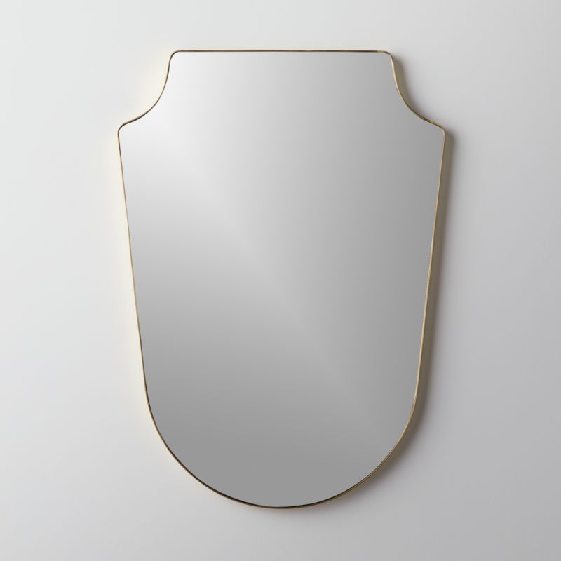 Slim Polished Brass Wall Mirror 26"x36" + Reviews | CB2 | CB2