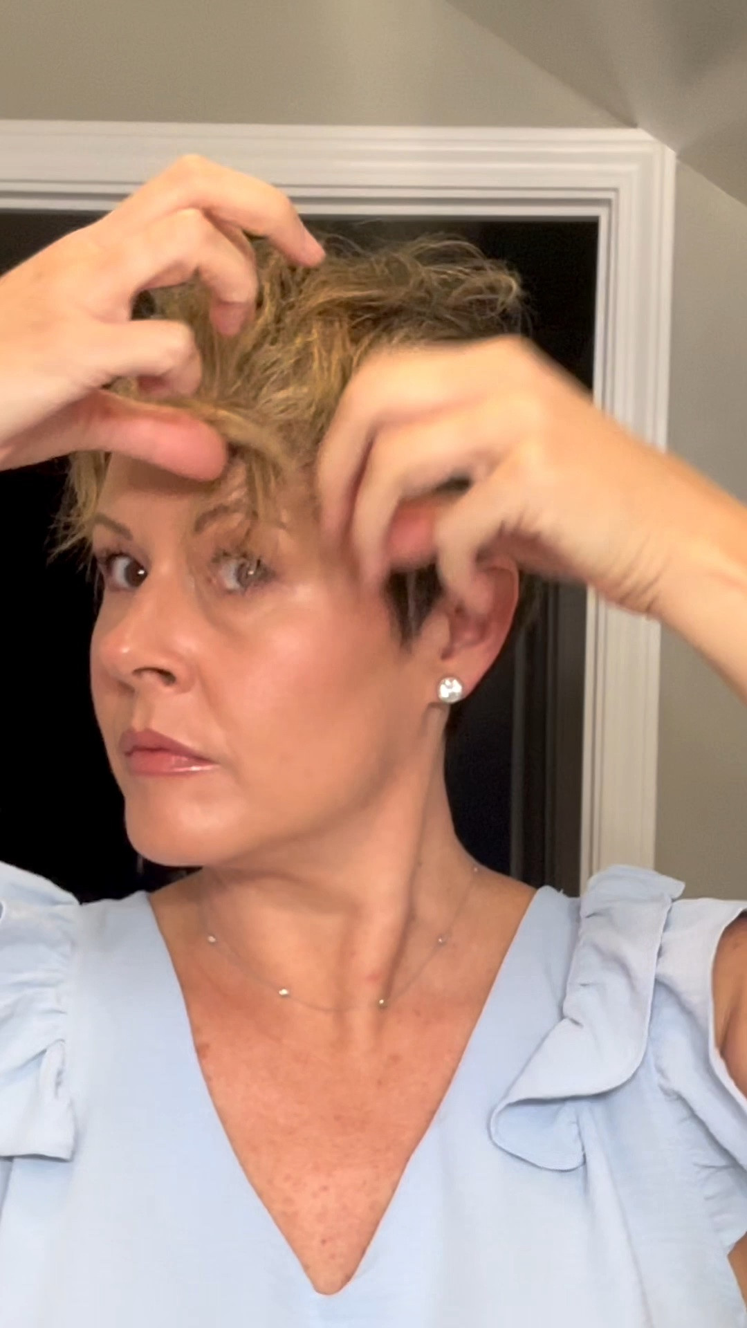 Full hair routine, with a coffee and perfume break in the middle, of course ☕️✨

I’m sharing every product I use from start to finish. The only thing missing is my mousse, which I apply while my hair is still wet.

Mornings really do fly by when you have a routine that works! Save this for your next pixie styling day. 💇‍♀️

#LTKgrwm #LTKOver40 #LTKBeauty
