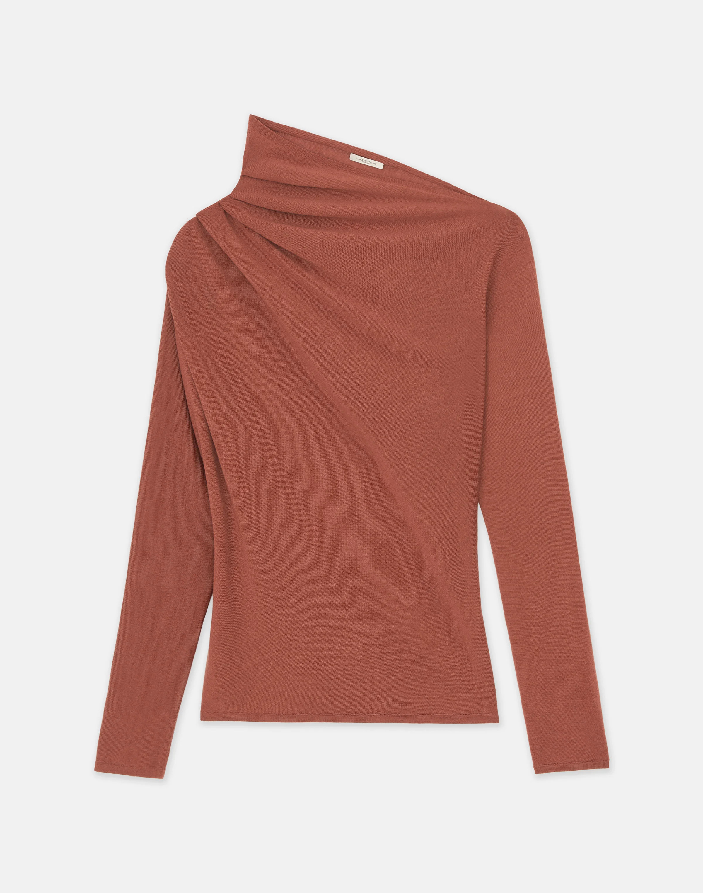 Responsible Fine Gauge Merino Asymmetric Sweater | Lafayette 148 NY
