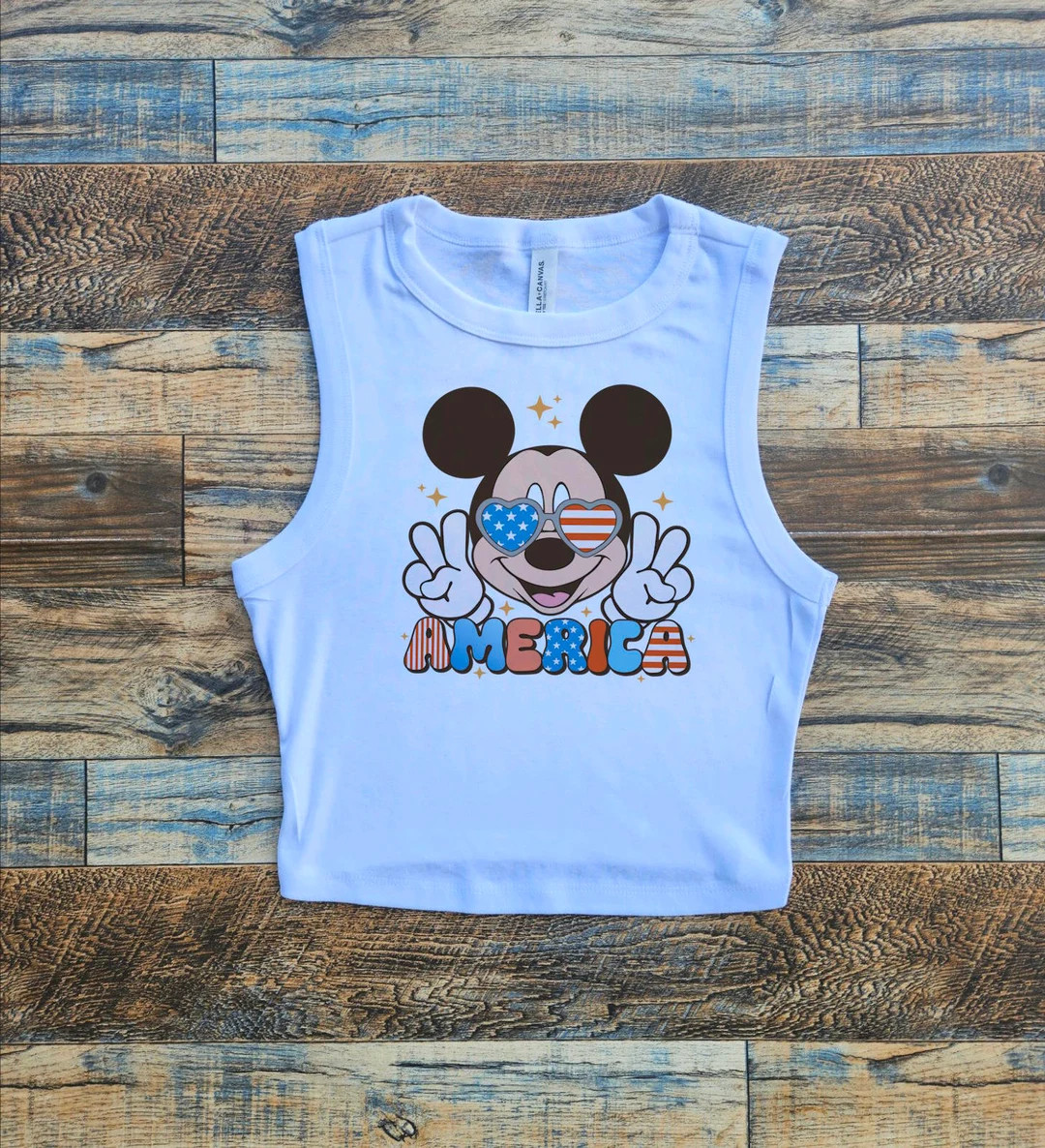 America Mickey Crop Top, July 4th Minnie Shirt, American Disney Womens Top, Patriotic Mickey Shir... | Etsy (US)