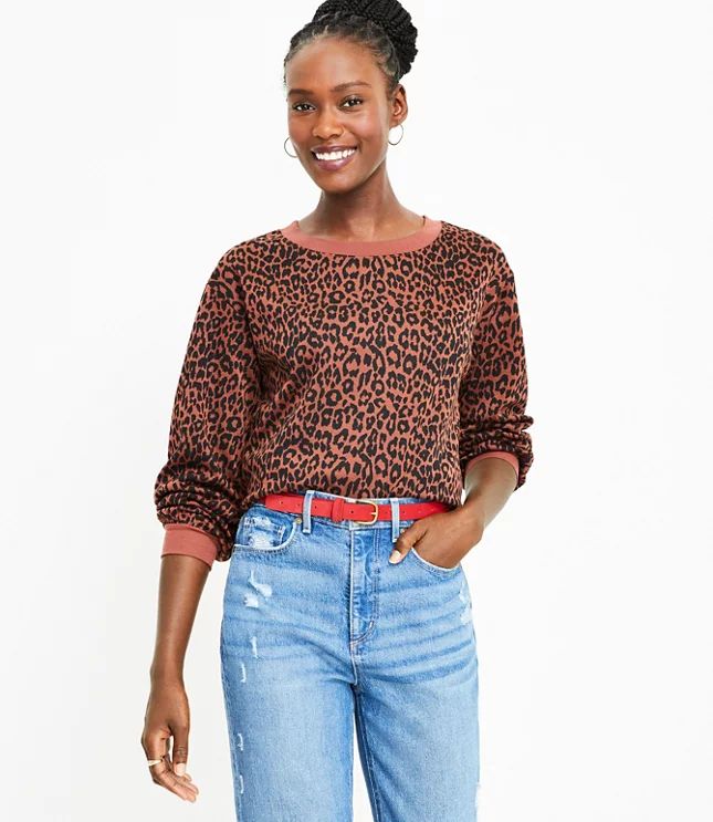 Leopard Print Sweatshirt | LOFT