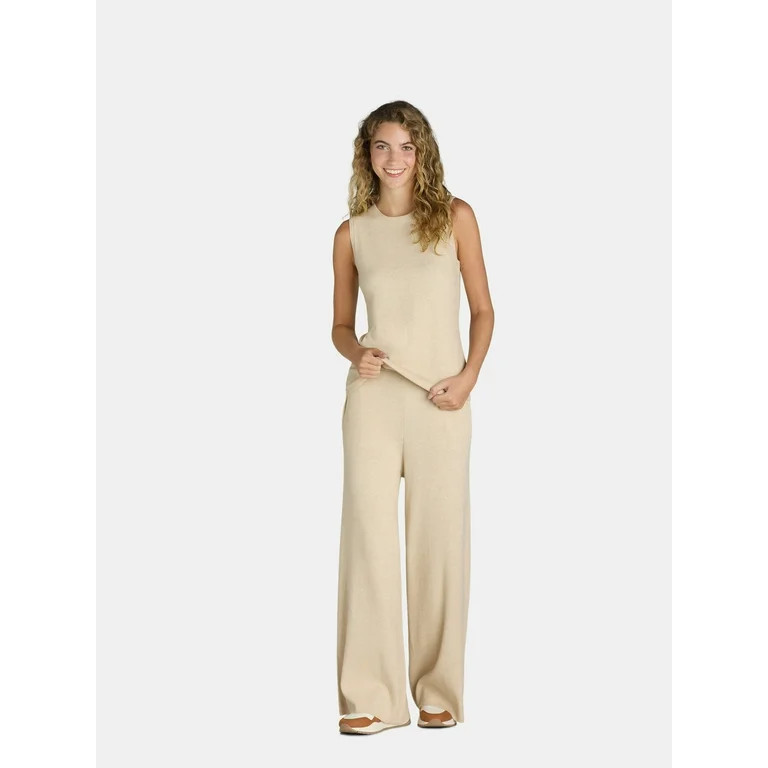 Time and Tru Women's and Women's Plus Sweater Tank Top and Wide Leg Pants Set, 2-Piece, Sizes XS-... | Walmart (US)