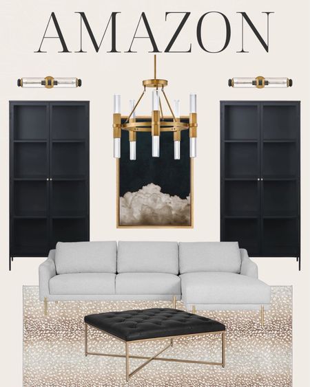 Amazon home, living room, area rug, cabinet, found it on amazon, couch, amazon find, wall art, gold lighting, modern home, ottoman, amazon furniture, amazon home decor, sconce

#LTKstyletip #LTKhome #LTKFind