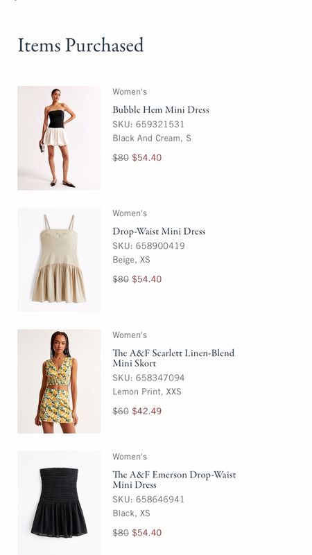 My Abercrombie purchase! These WILL sell out today!! So many trending styles like the drop waist and baby doll linen dresses. Use code DRESSFEST for an additional 15% off the already 20% off sale price  

#LTKSaleAlert