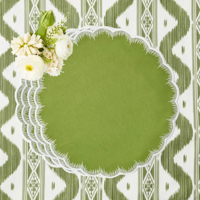 Apple Green Isabella Round Placemats | Nordstrom