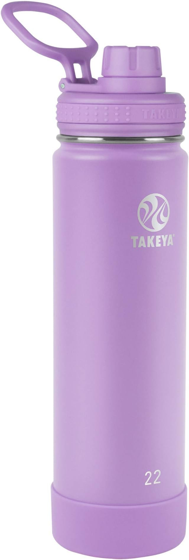 Takeya Actives Stainless Steel Water Bottle, Insulated Spout Lid, Keeps Drinks Cold 24 Hrs, Leakp... | Amazon (US)