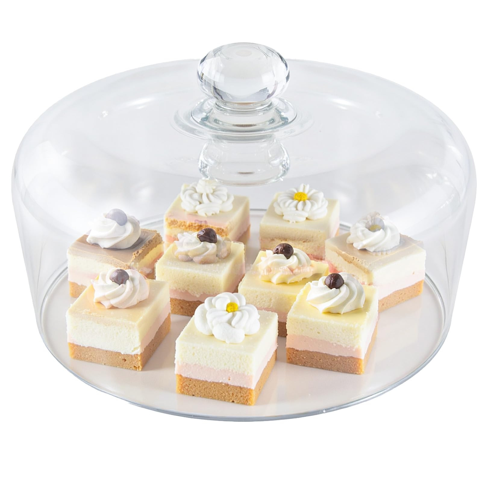11 Inch Glass Cake Dome Cover for Cake Stand - Clear Cake Cover with Glass Dome Lid for Display &... | Amazon (US)