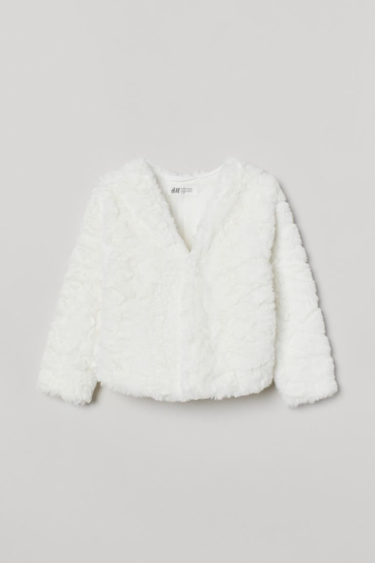 Fluffy Faux Fur Cardigan | H&M (US + CA)