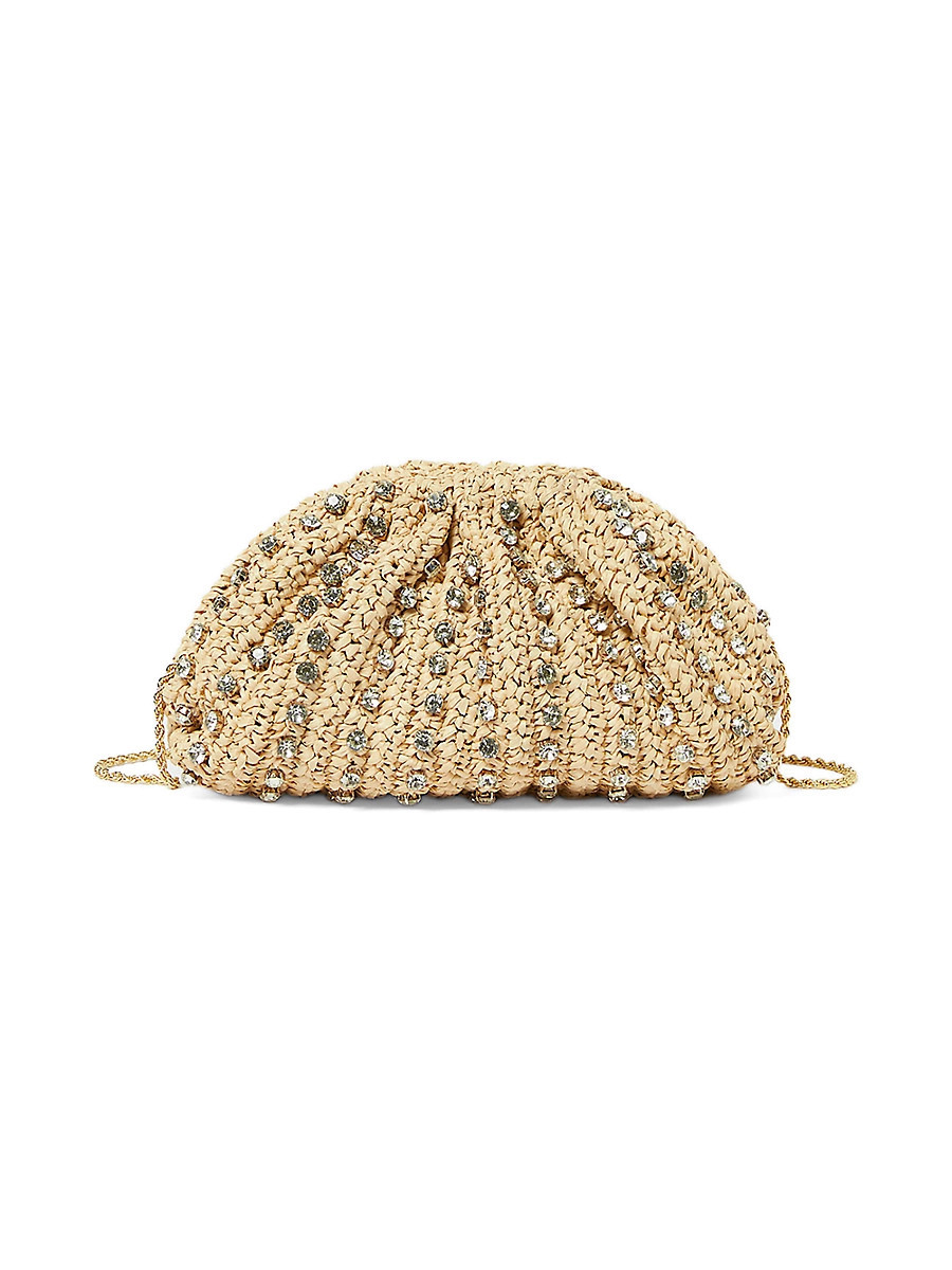 Women's Bailey Crystal-Embellished Raffia Bag - Natural | Saks Fifth Avenue