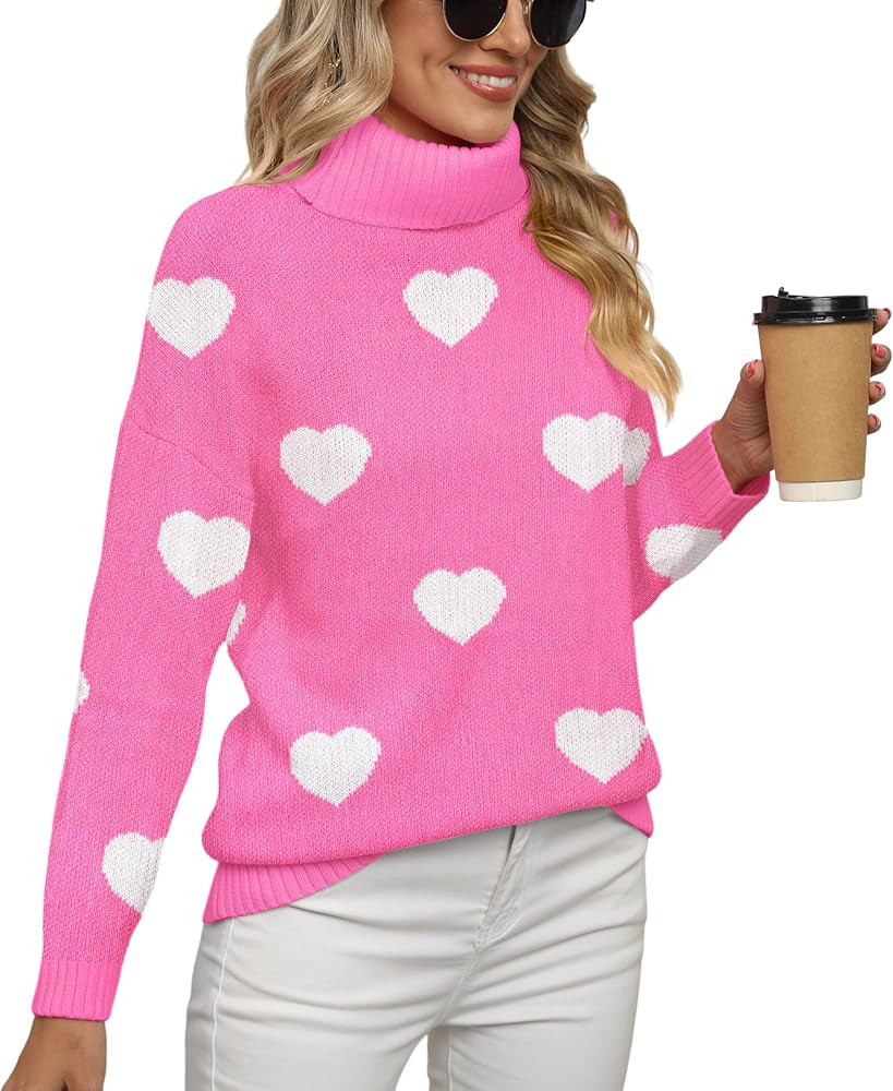 Jouica Women 2025 Fall Casual Turtleneck Batwing Sleeve Chunky Oversized Ribbed Knit Tunic Sweate... | Amazon (US)
