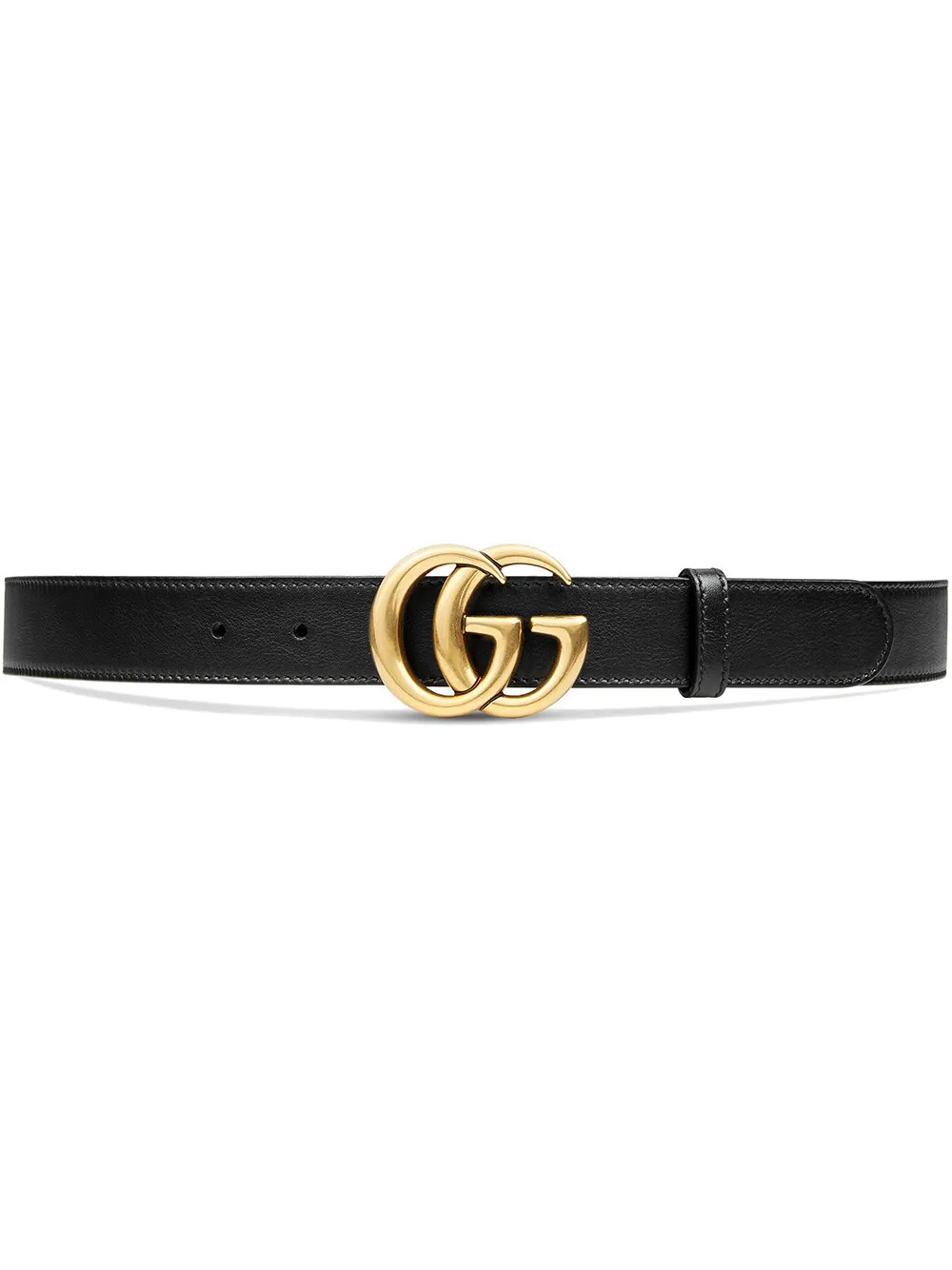 Leather belt with Double G buckle | Farfetch Global