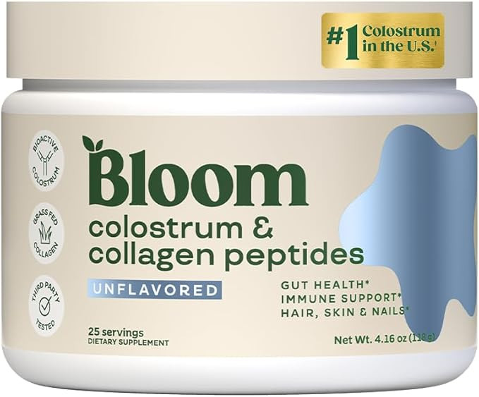 Bloom Nutrition Bovine Colostrum Powder with Vitamin B-12 for Gut Health, Immune Support, Hair Gr... | Amazon (US)