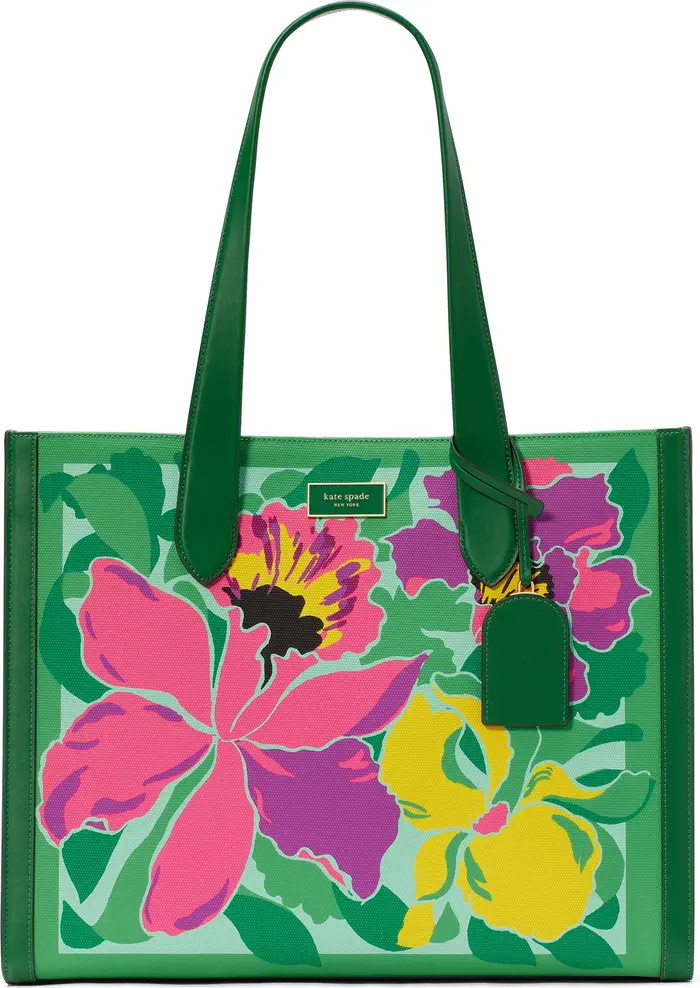 Kate Spade New York manhattan orchid bloom canvas tote | Nordstrom | Nordstrom