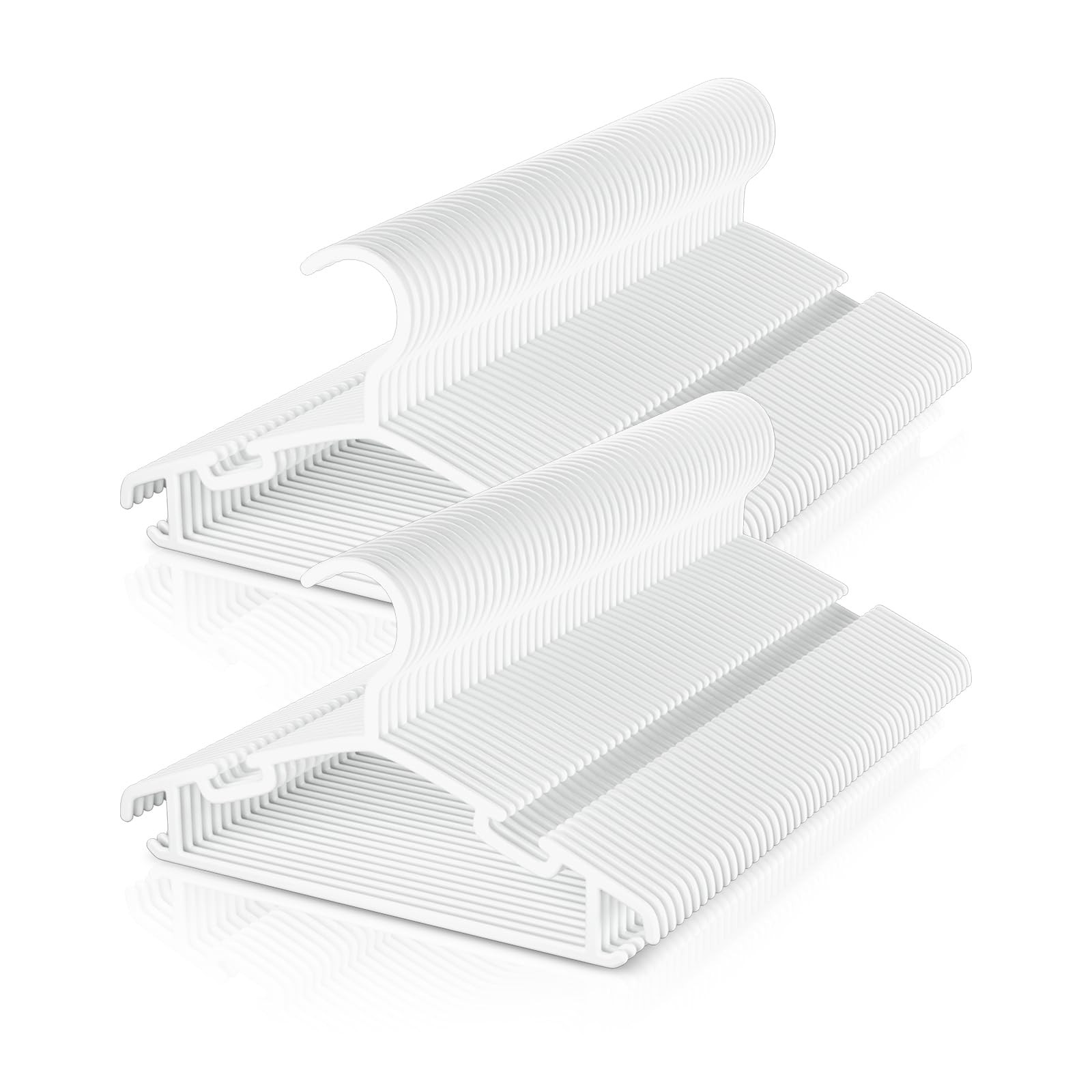 Baby Hangers 100 Pack Non-Slip Kids Plastic Hangers for Closet, Space Saving Toddler Hanger for I... | Amazon (US)