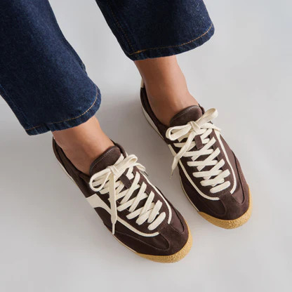 Sariya Sneakers Dk Brown Nylon | DolceVita.com