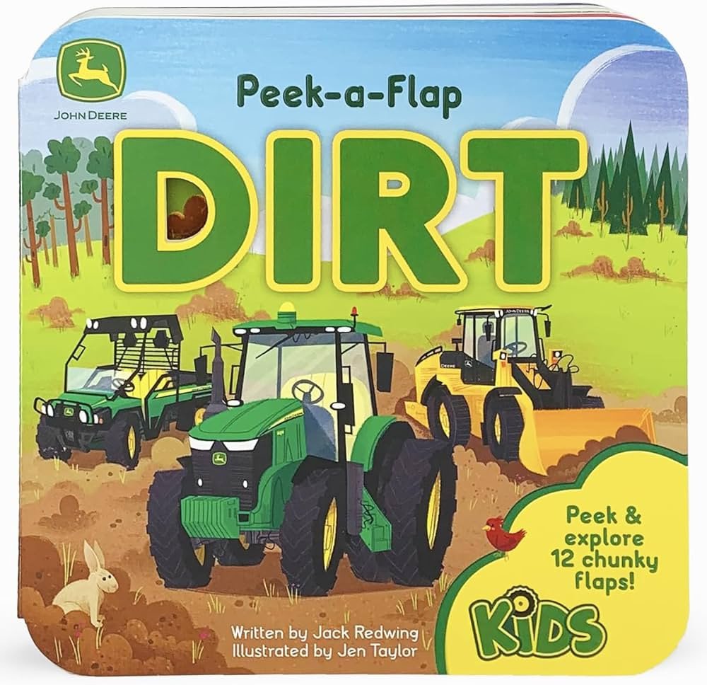 John Deere Kids Peek-a-Flap Dirt - Lift-a-Flap Board Book for Little Farmers and Tractor Lovers (... | Amazon (US)