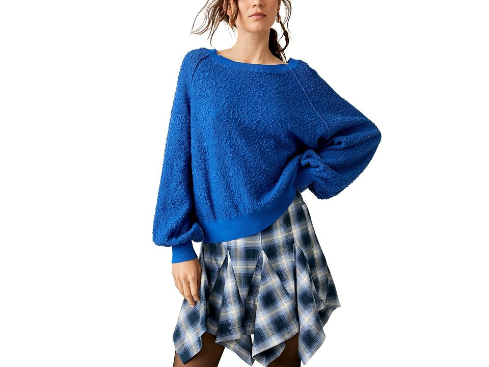 Free People Found My Friend Pullover Sweater (Deja Blue) Women's Clothing | Zappos