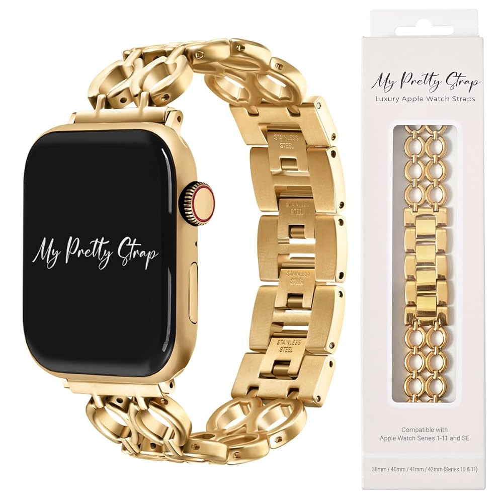 My Pretty Strap - Compatible Apple Watch Band Strap, Stainless Steel Fashion iWatch Replacement S... | Amazon (US)