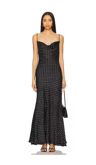 Monroe Maxi Dress in Black Spot | Revolve Clothing (Global)