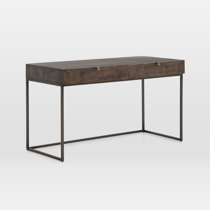 Mango Wood & Iron Writing Desk | West Elm (US)