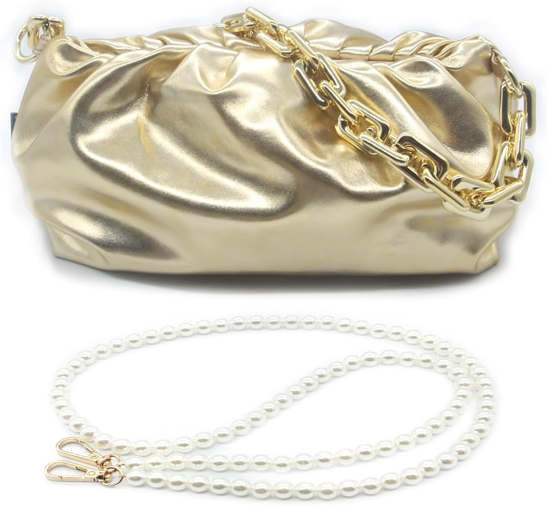 NAARIIAN Women‘s cloud-shape dumpling bags | Chunky chain clutch purses | Detachable shoulder s... | Amazon (US)