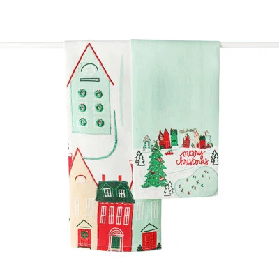 Christmas In The Village Town Towels Set Of 2 | Wayfair North America