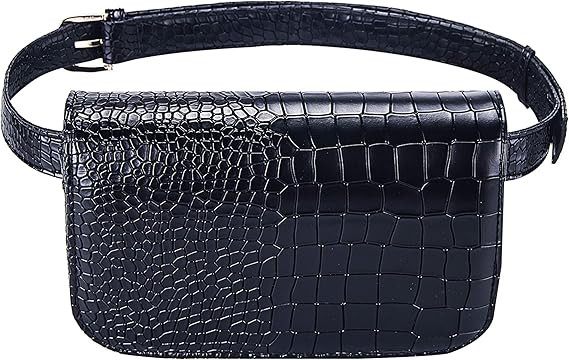 Badiya Women's Mini Waist Bag Fanny Packs Crocodile Leather Cell Phone Pocket | Amazon (US)